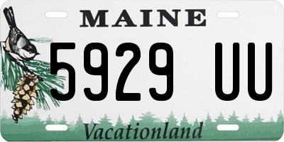 ME license plate 5929UU