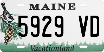 ME license plate 5929VD