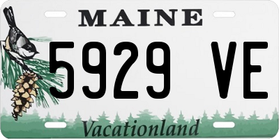 ME license plate 5929VE