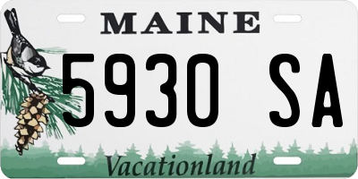 ME license plate 5930SA