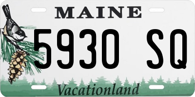 ME license plate 5930SQ