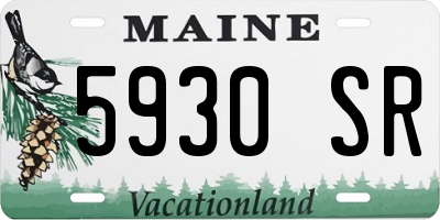 ME license plate 5930SR