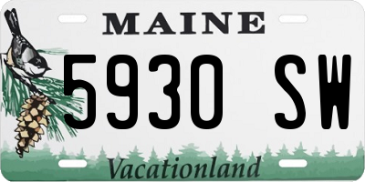 ME license plate 5930SW