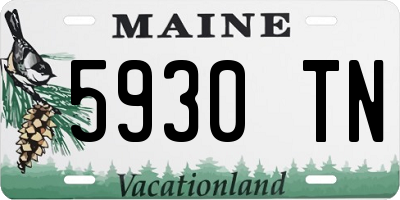 ME license plate 5930TN
