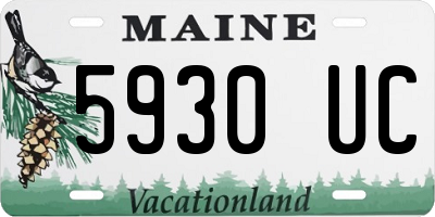 ME license plate 5930UC