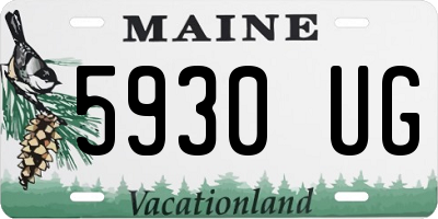 ME license plate 5930UG