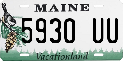 ME license plate 5930UU