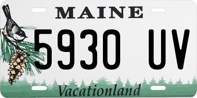 ME license plate 5930UV