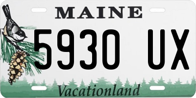ME license plate 5930UX