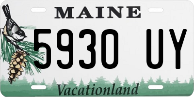 ME license plate 5930UY