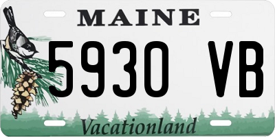 ME license plate 5930VB