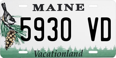 ME license plate 5930VD