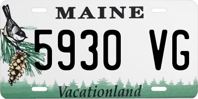 ME license plate 5930VG