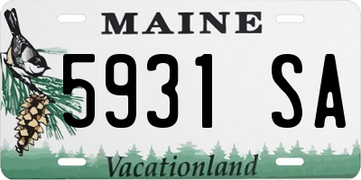 ME license plate 5931SA