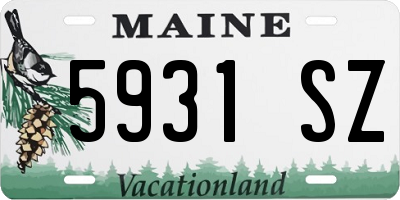 ME license plate 5931SZ
