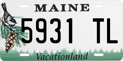 ME license plate 5931TL