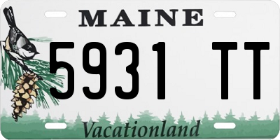 ME license plate 5931TT