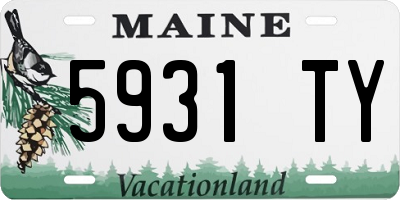ME license plate 5931TY