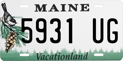 ME license plate 5931UG