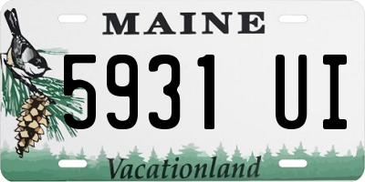 ME license plate 5931UI