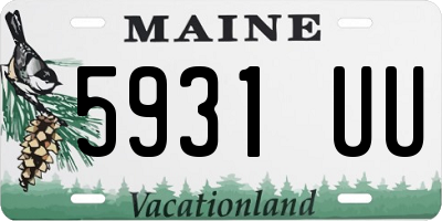 ME license plate 5931UU