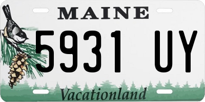 ME license plate 5931UY