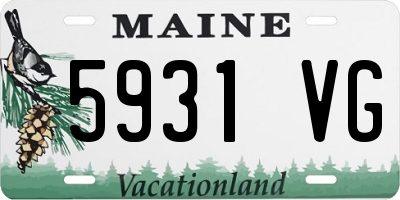 ME license plate 5931VG