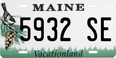 ME license plate 5932SE