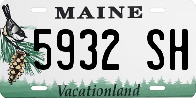 ME license plate 5932SH