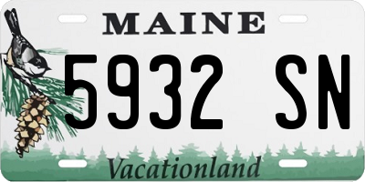 ME license plate 5932SN