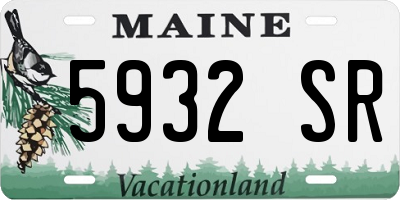 ME license plate 5932SR