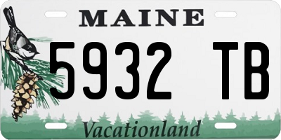 ME license plate 5932TB