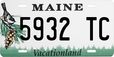 ME license plate 5932TC