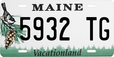 ME license plate 5932TG