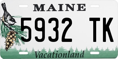 ME license plate 5932TK