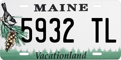 ME license plate 5932TL