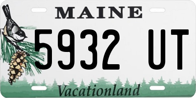 ME license plate 5932UT