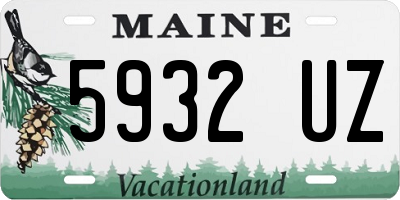 ME license plate 5932UZ
