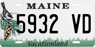 ME license plate 5932VD