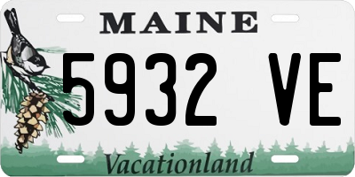 ME license plate 5932VE