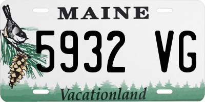 ME license plate 5932VG