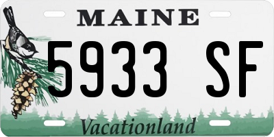ME license plate 5933SF