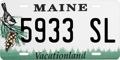 ME license plate 5933SL