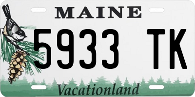 ME license plate 5933TK