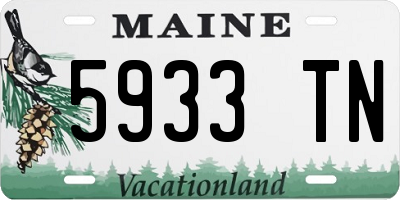 ME license plate 5933TN