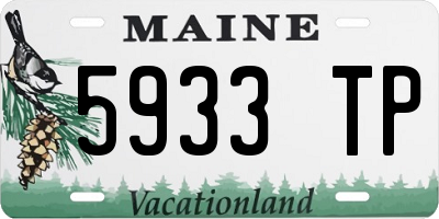 ME license plate 5933TP