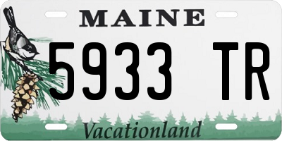ME license plate 5933TR
