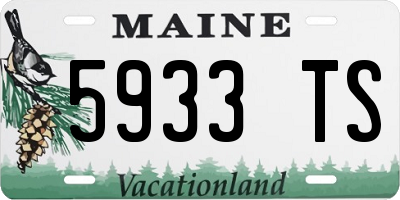 ME license plate 5933TS