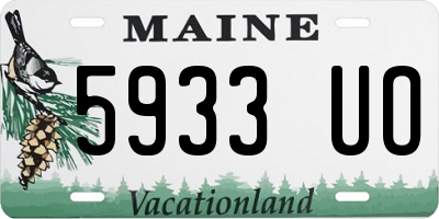 ME license plate 5933UO