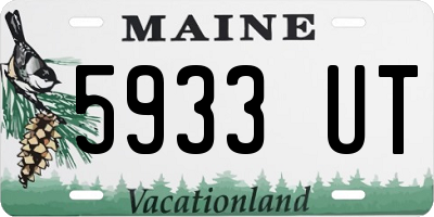 ME license plate 5933UT